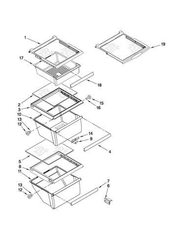 Refrigerator shelf parts