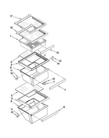 Refrigerator shelf parts
