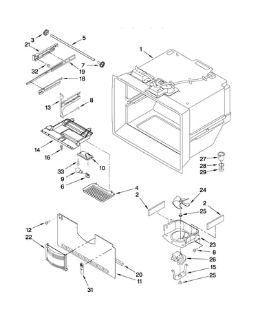 Freezer liner parts