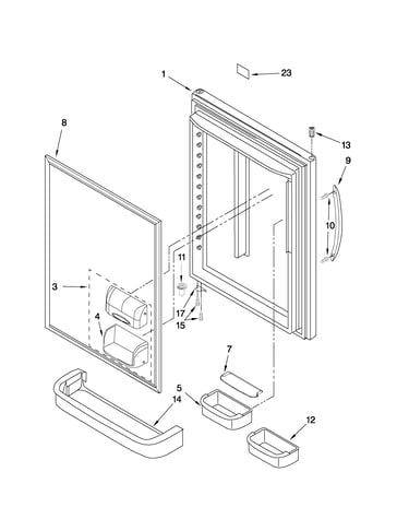 Refrigerator door parts
