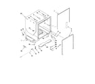 KitchenAid KUDE60FVWH1 tub and frame parts diagram