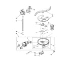 KitchenAid KUDE60FVSS1 pump, washarm and motor parts diagram