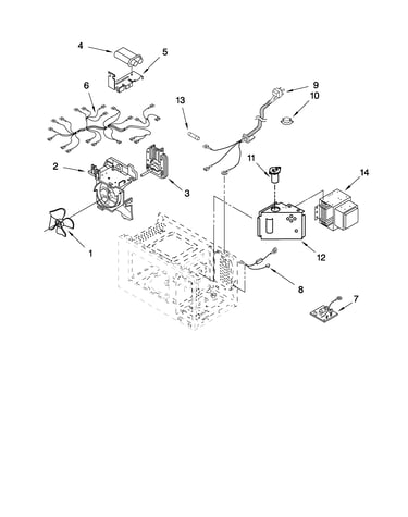 Microwave interior parts