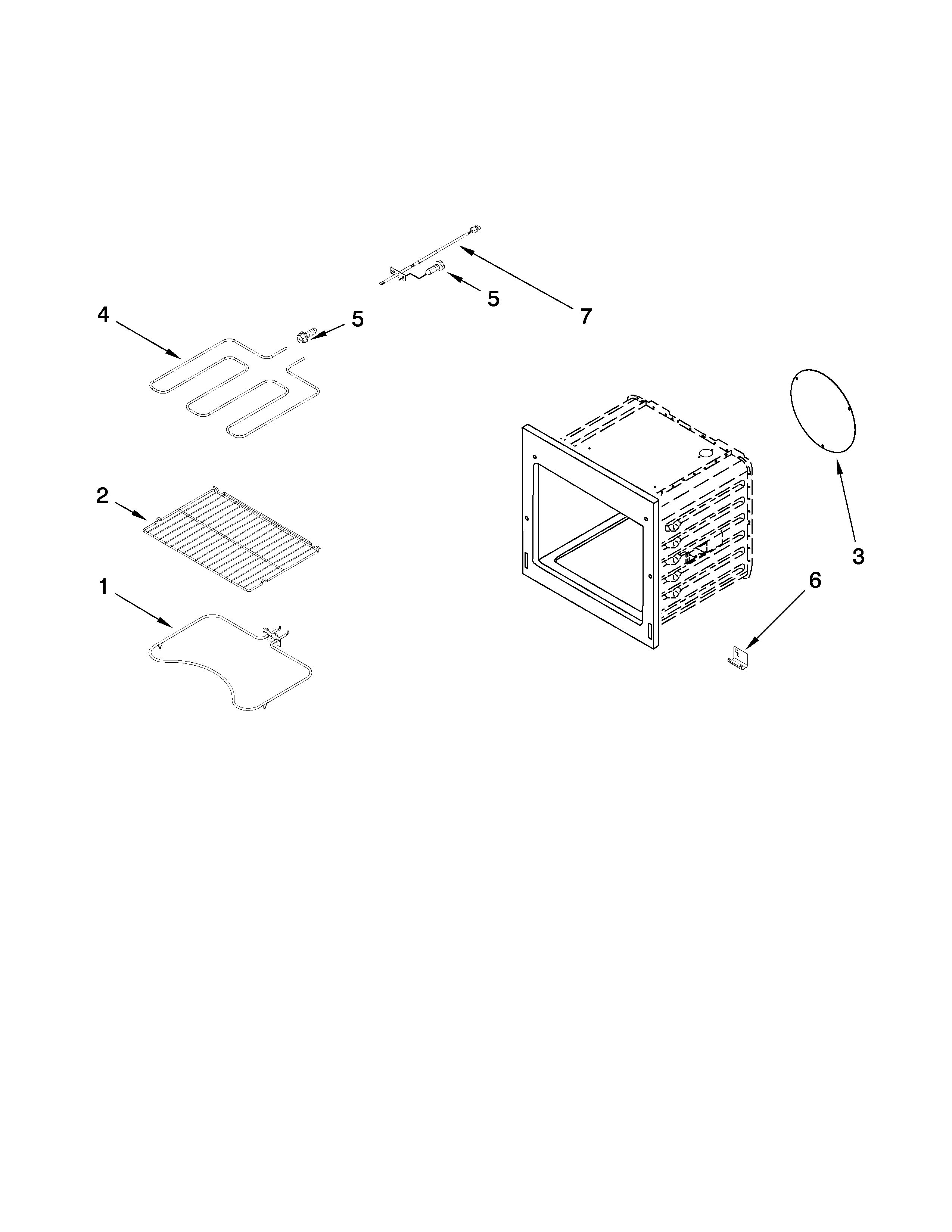 Internal oven parts