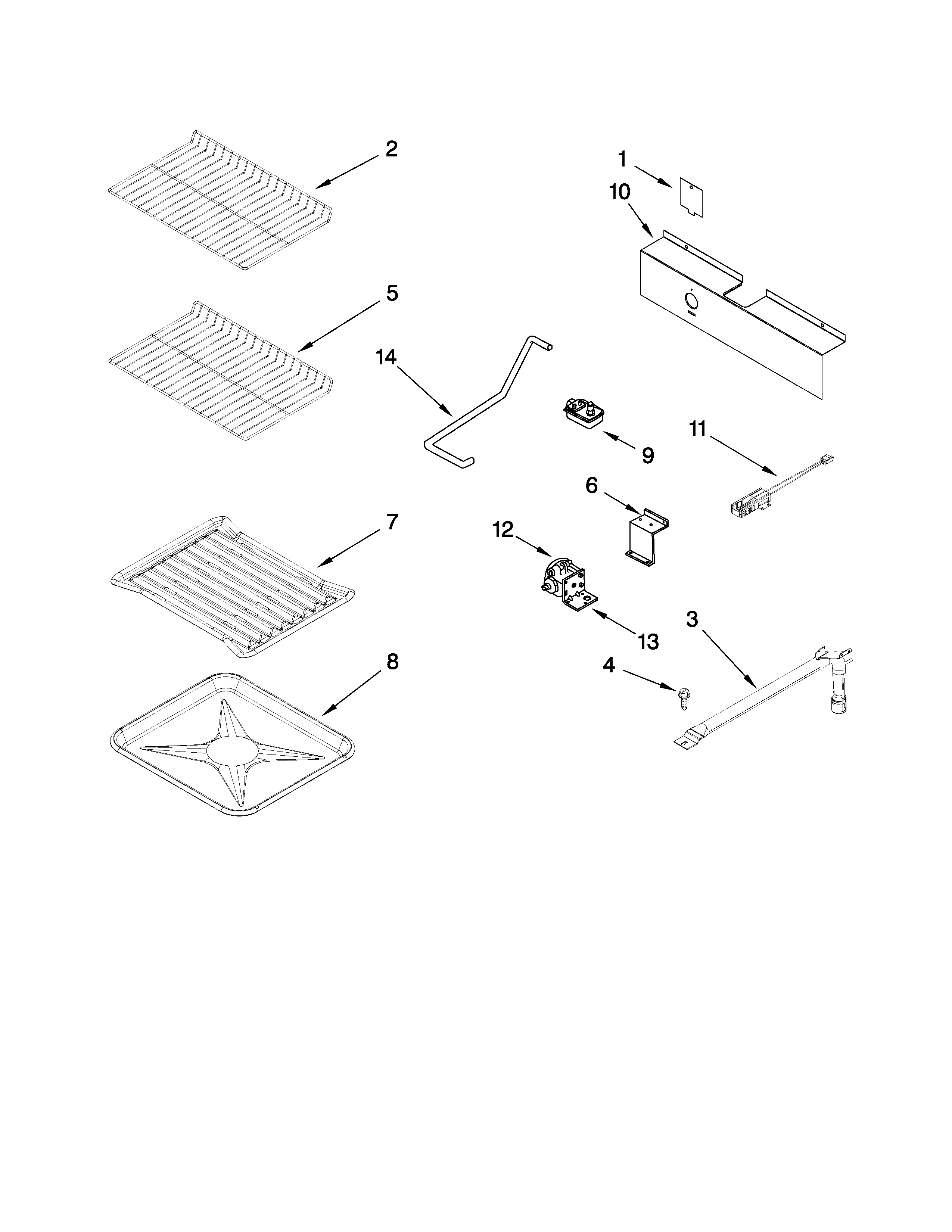 Internal oven parts