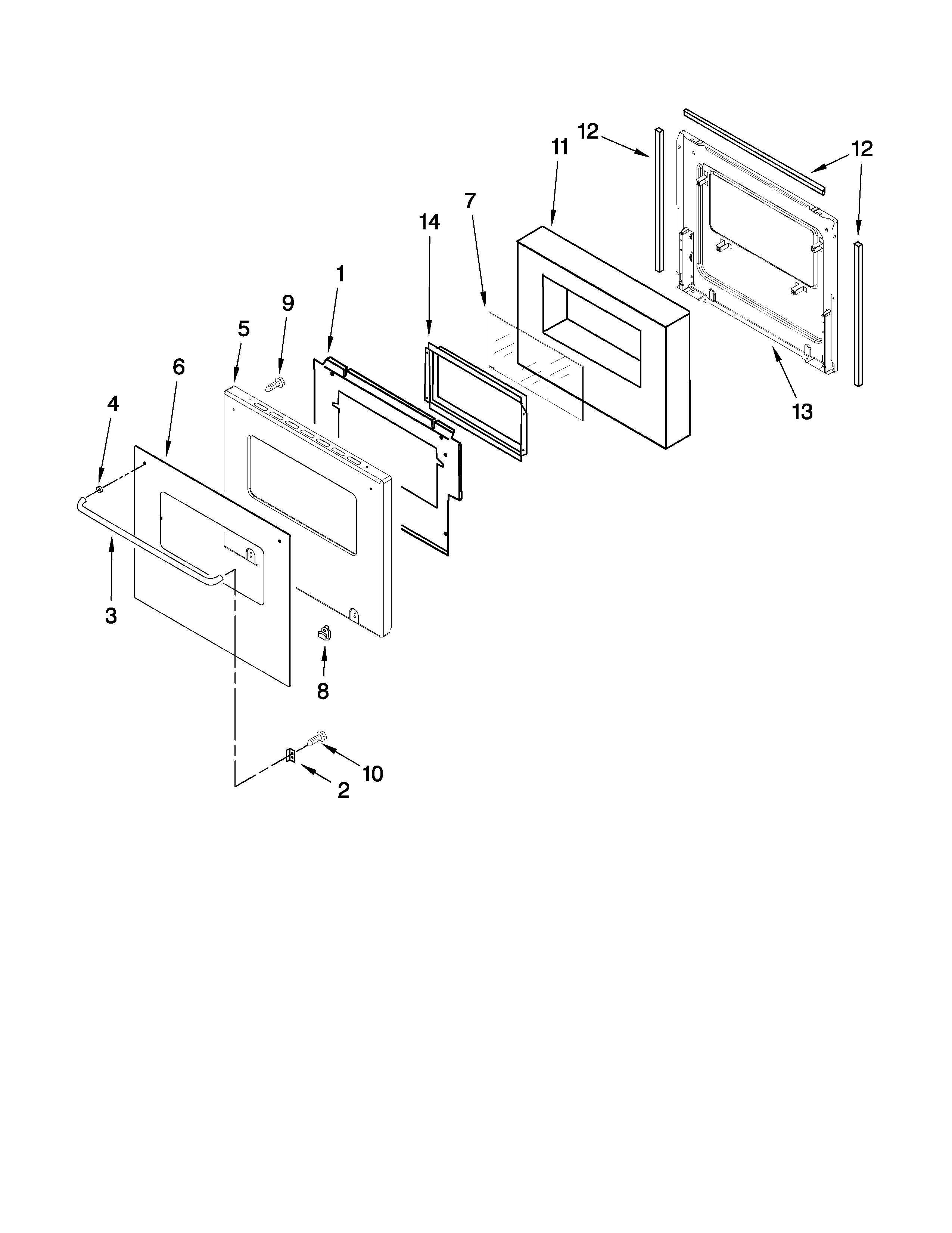 OVEN DOOR PARTS