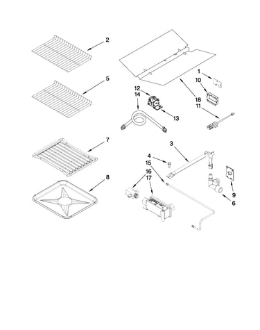 Internal oven parts