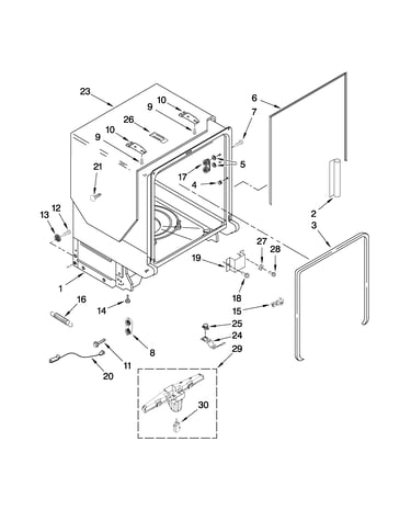 Tub and frame parts