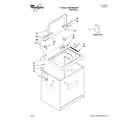 Whirlpool 7MWT99920VW1 top and cabinet parts diagram