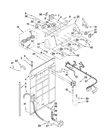 Controls and rear panel parts
