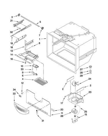 Freezer liner parts