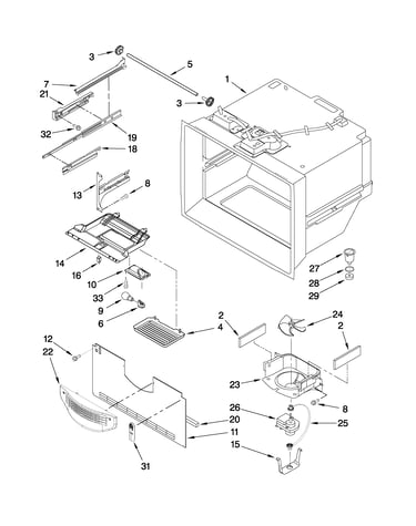 Freezer liner parts