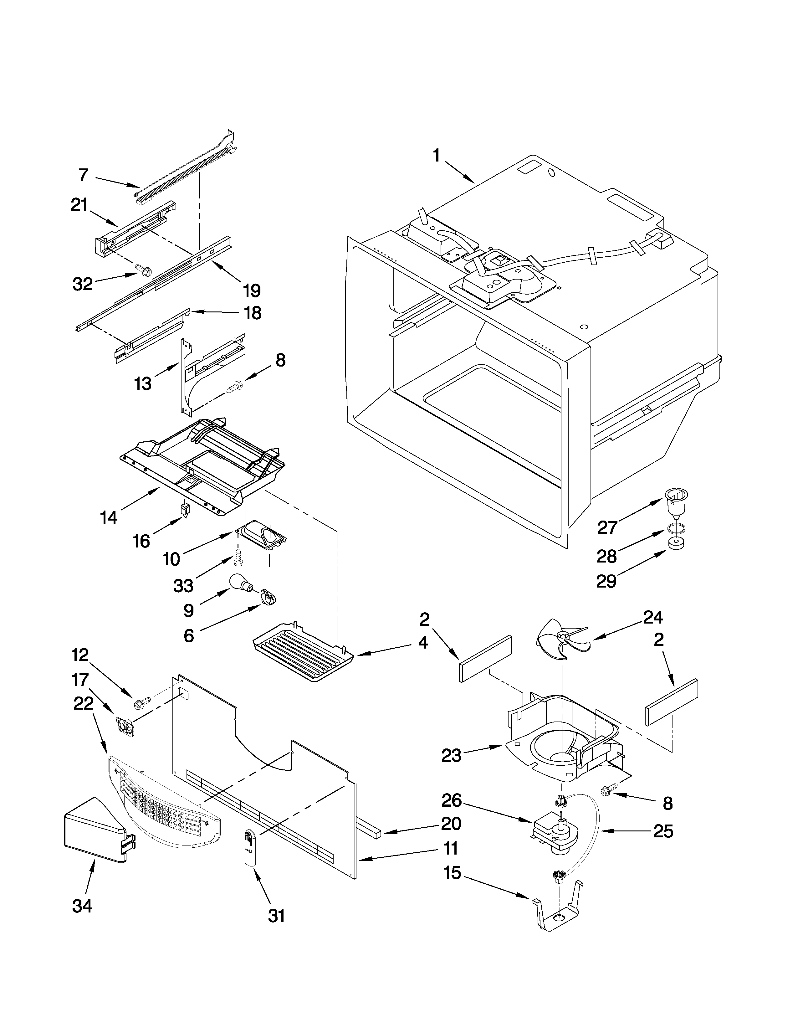 FREEZER LINER PARTS