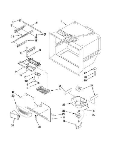 Freezer liner parts