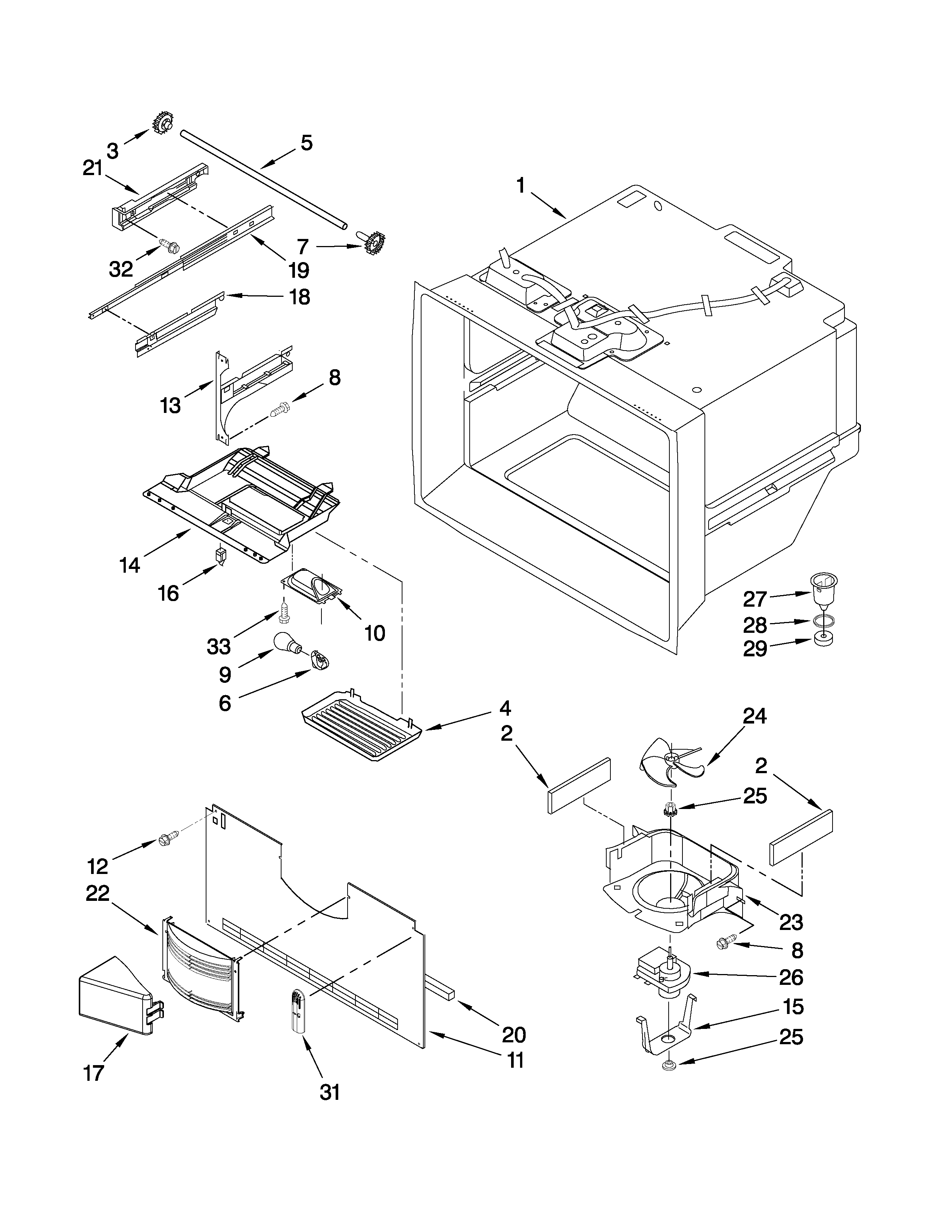 FREEZER LINER PARTS