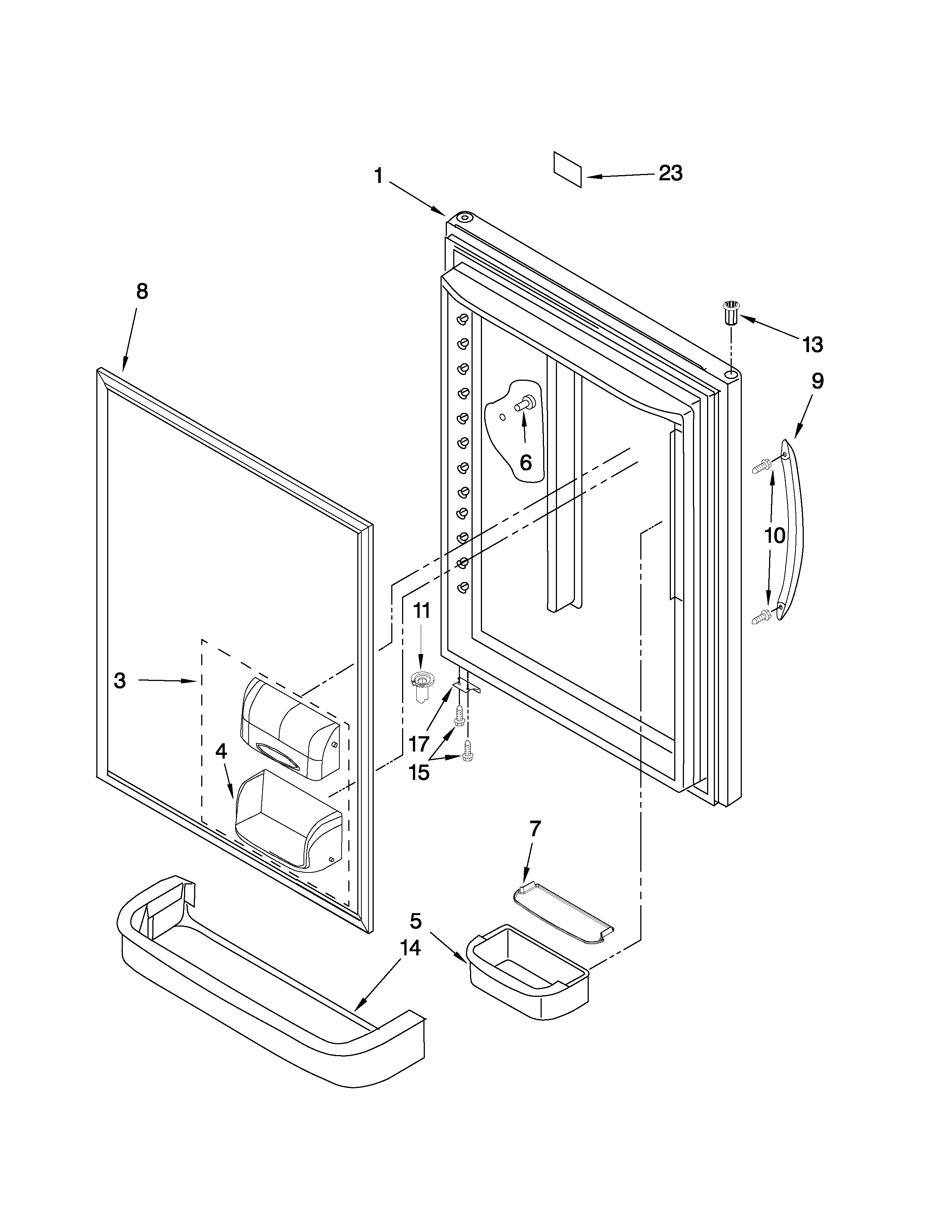 Refrigerator door parts