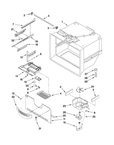 Freezer liner parts