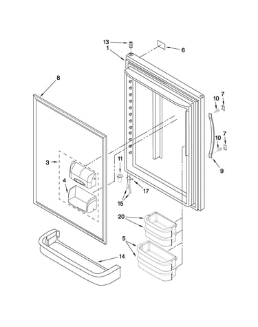 Refrigerator door parts