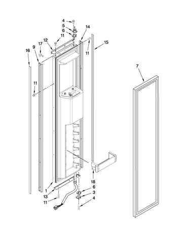 Freezer door parts