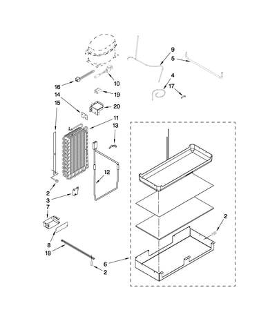 Lower unit and tube parts