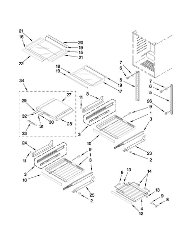 Shelf parts