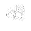 Maytag MGT3800TW2 dryer front panel and door parts diagram