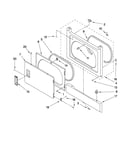 Dryer front panel and door parts