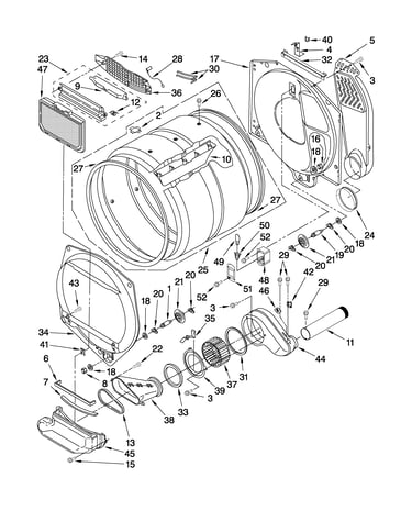 Dryer bulkhead parts