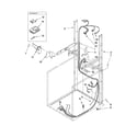 Maytag MGT3800TW2 dryer support and washer harness parts diagram