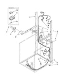 Dryer support and washer harness parts