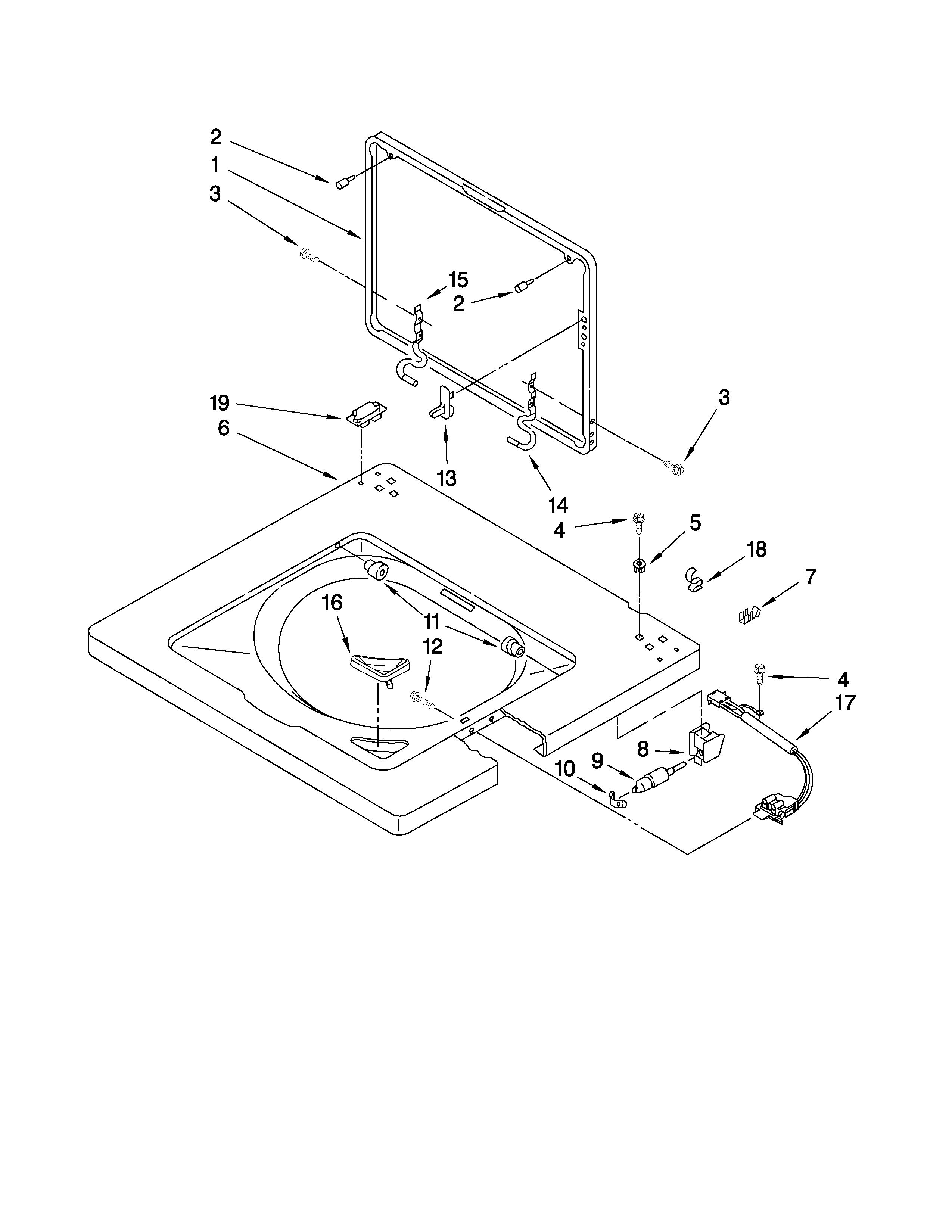 WASHER TOP AND LID PARTS