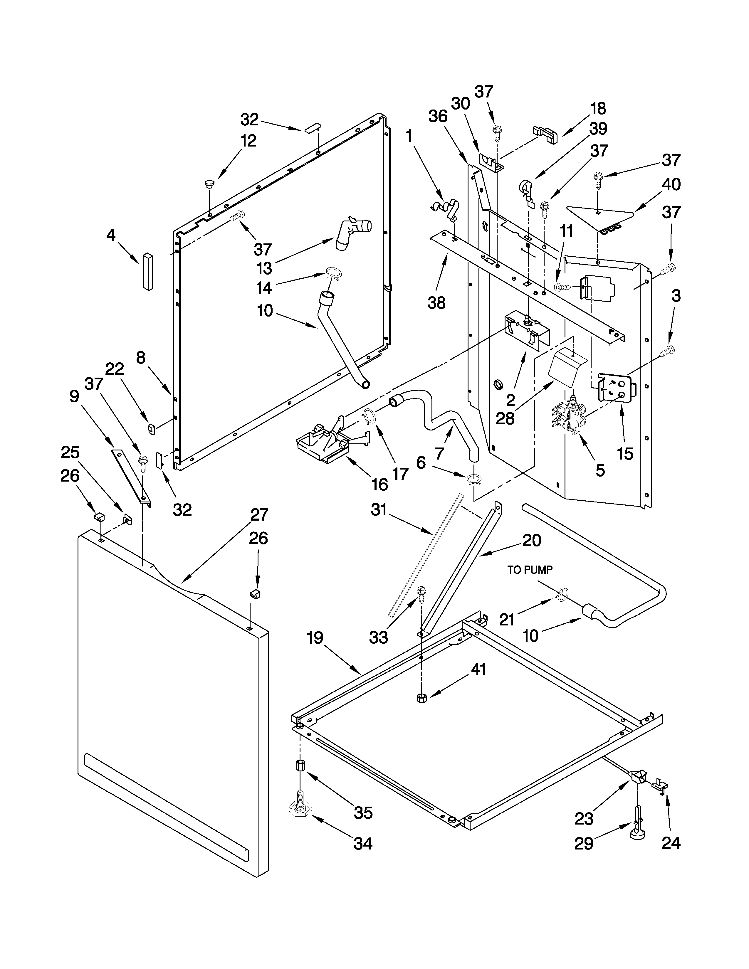 WASHER CABINET PARTS