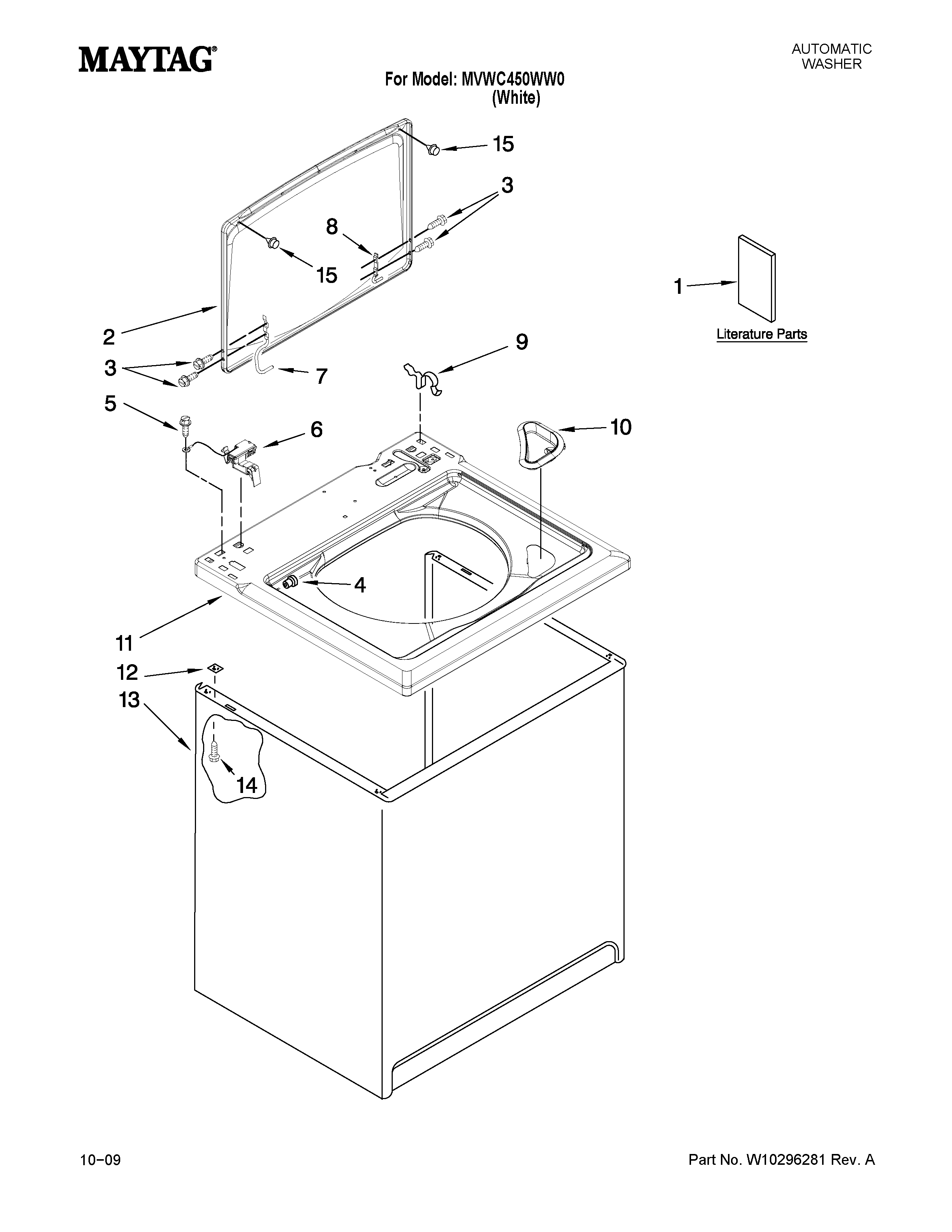 Top and cabinet parts