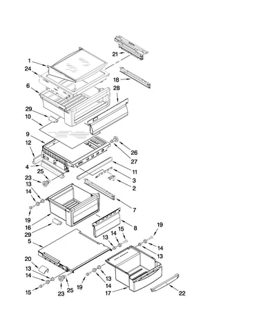 Refrigerator shelf parts