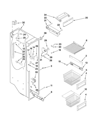 Freezer liner parts