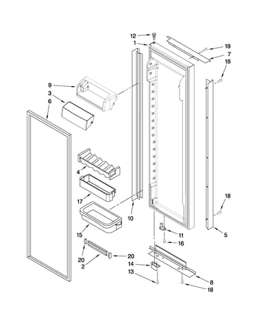 Refrigerator door parts