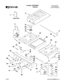 Cooktop, burner and grate parts