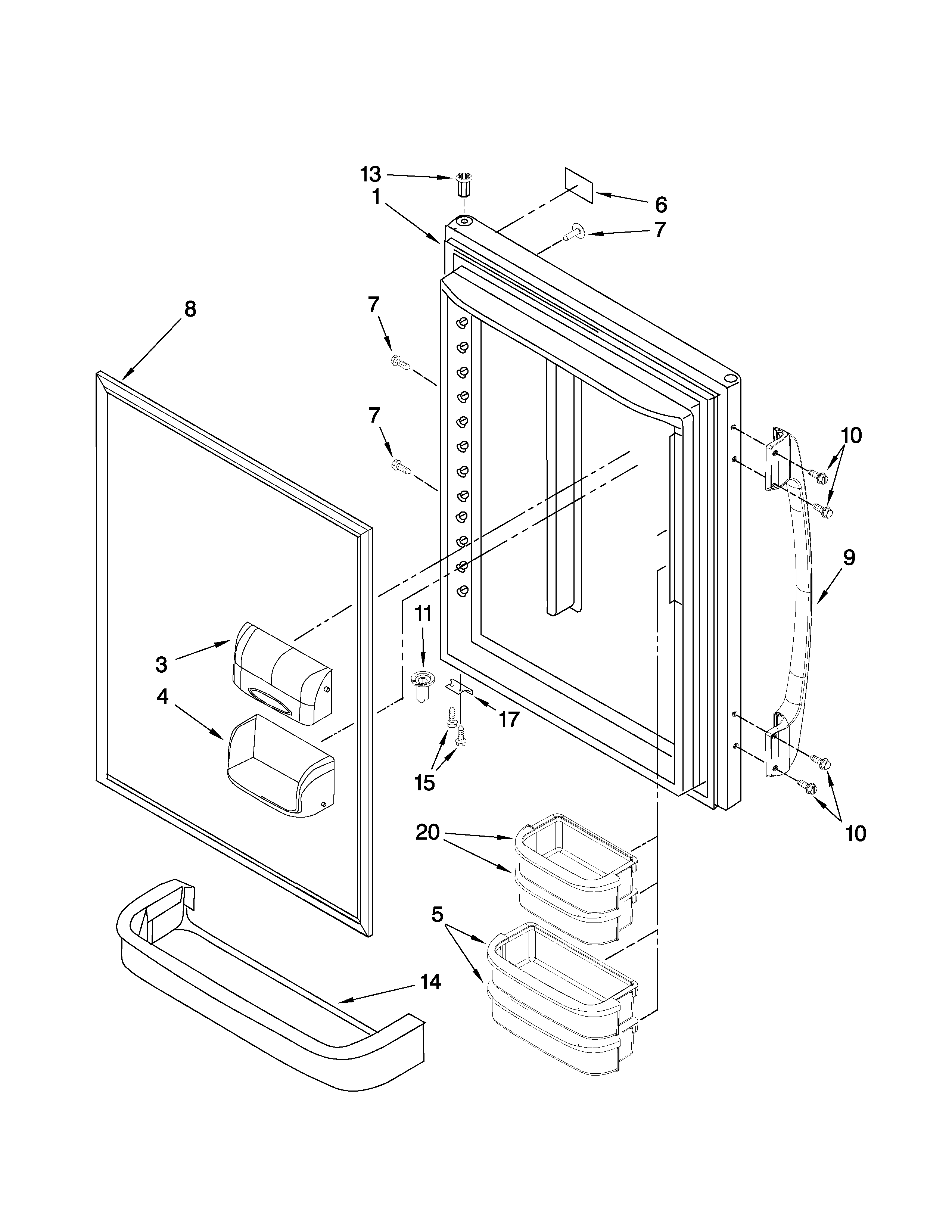 REFRIGERATOR DOOR PARTS