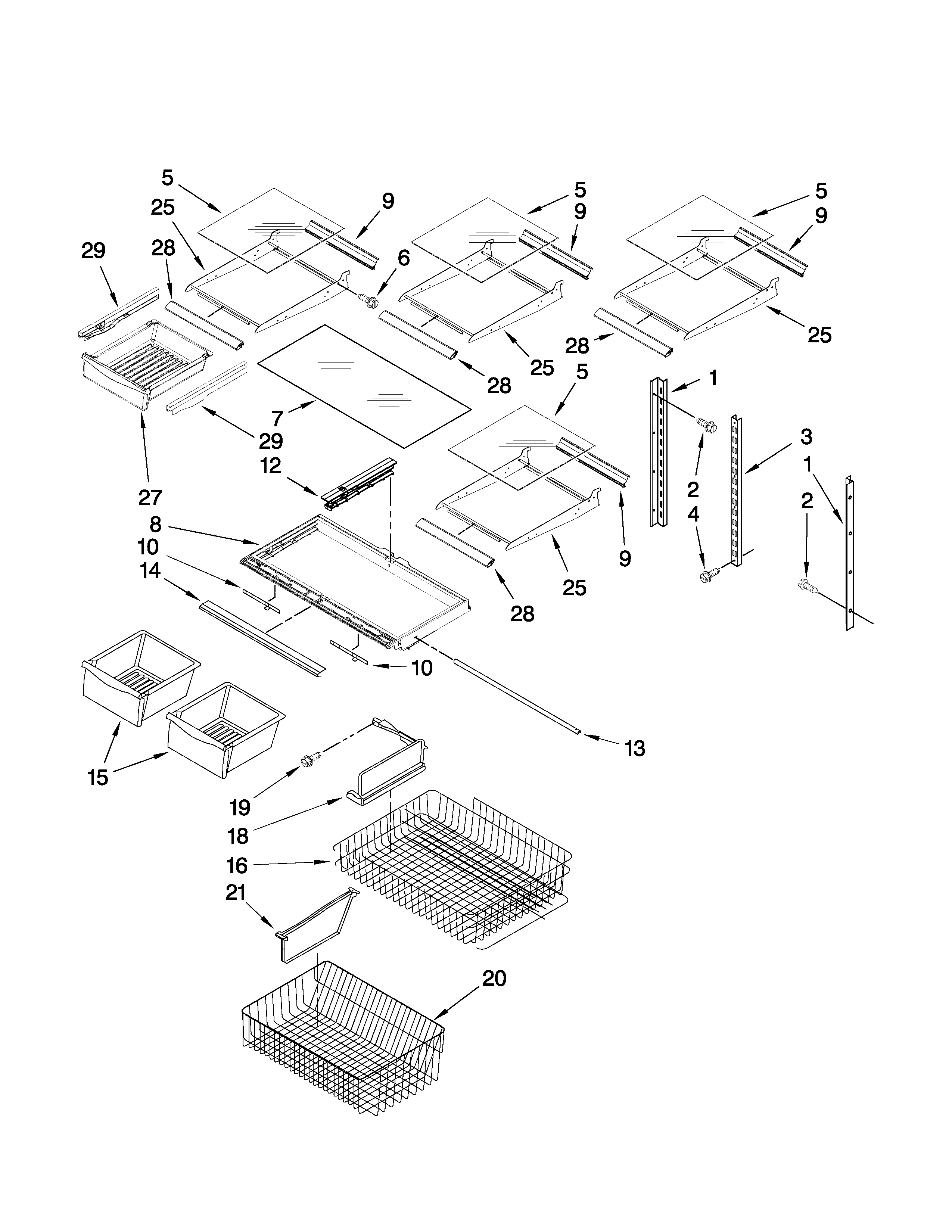 Shelf parts