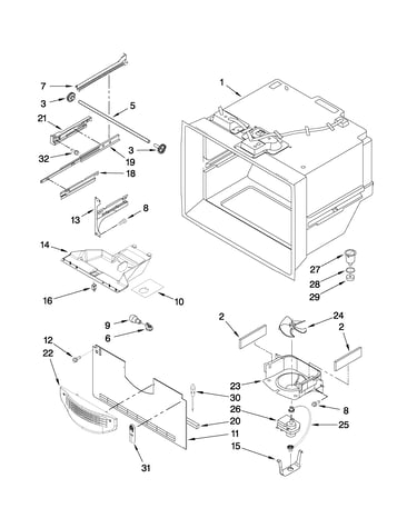Freezer liner parts