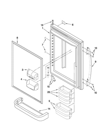 Refrigerator door parts