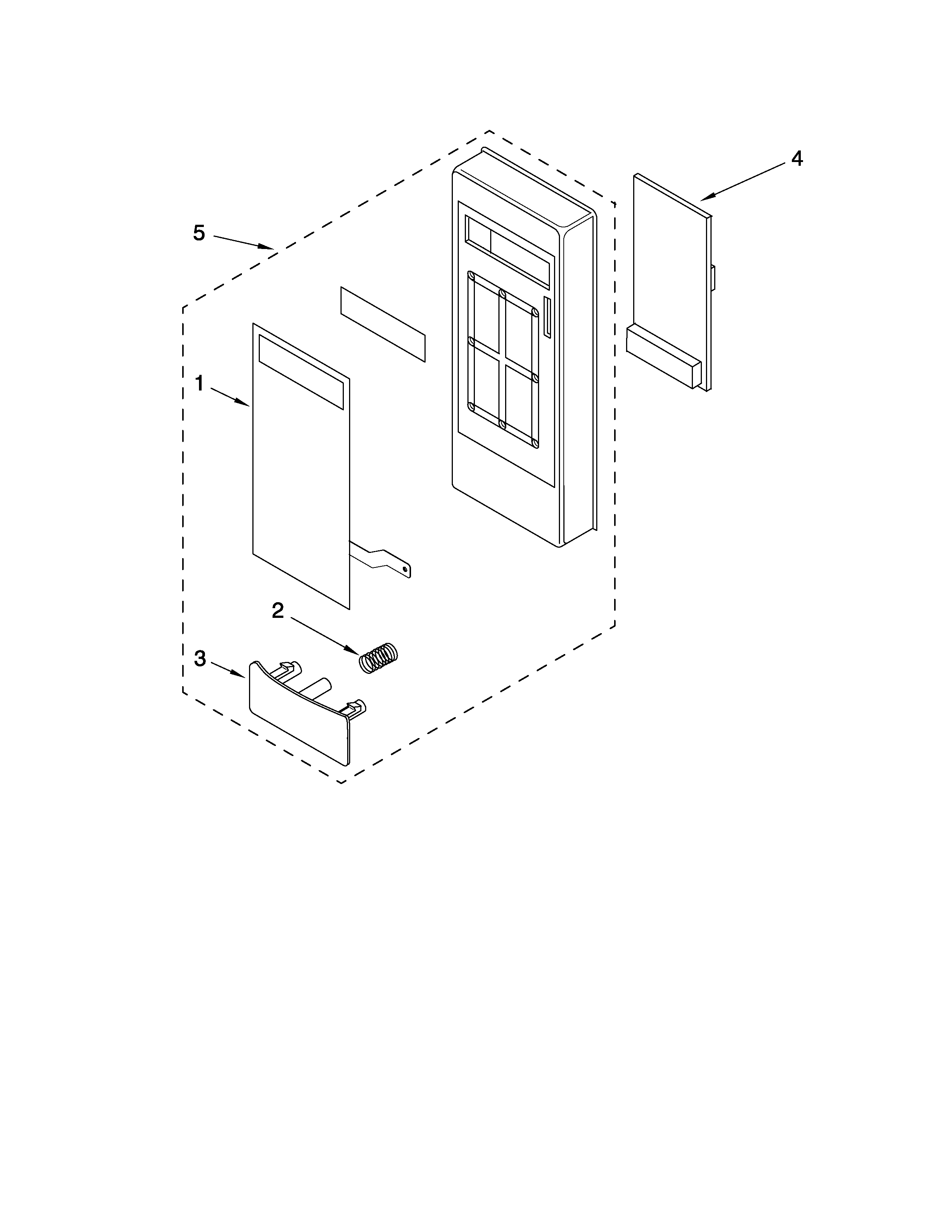 Microwave control panel parts
