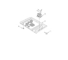Amana AMC5143AAW14 base plate and convection parts diagram