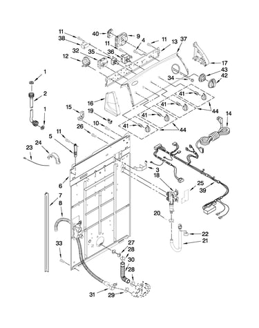 Controls and rear panel parts