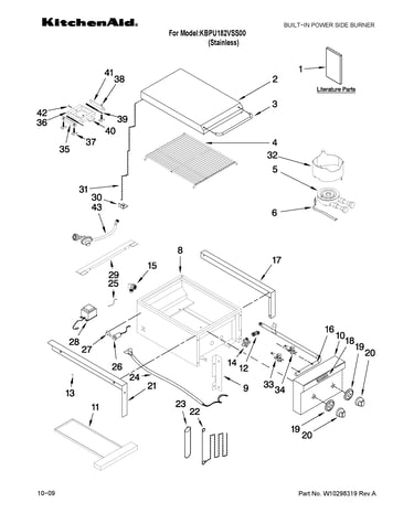 Side burner parts