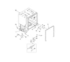 Whirlpool GU2300XTVT1 tub and frame parts diagram