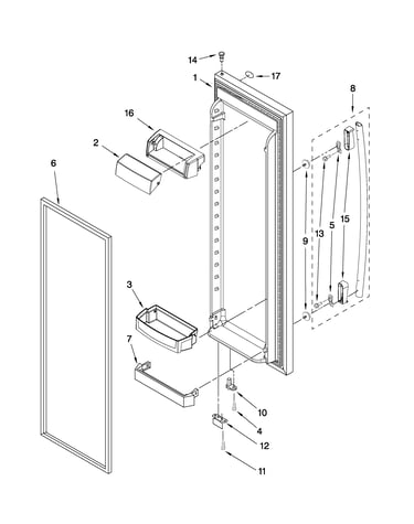 Refrigerator door parts
