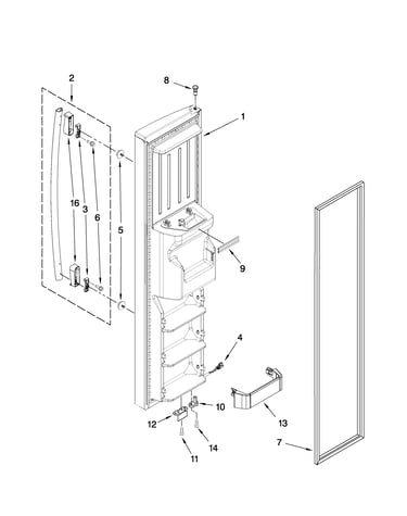 Freezer door parts