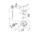 KitchenAid KUDE60FVPA1 pump, washarm and motor parts diagram