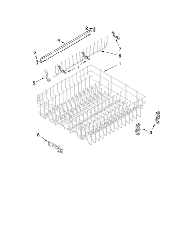 Upper rack and track parts